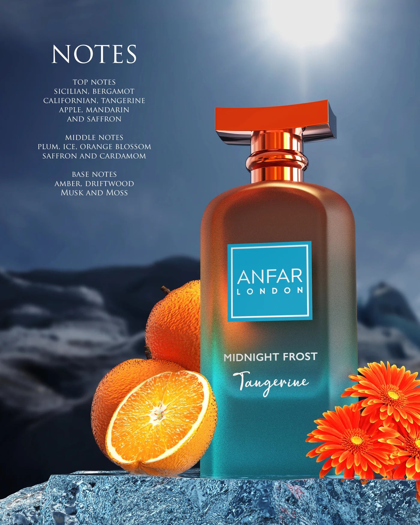 Midnight Frost Tangerine Anfar London para Hombres y Mujeres