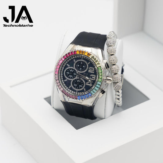 Technomarine Custom Cruise Glitz 45mm Silver Rainbow
