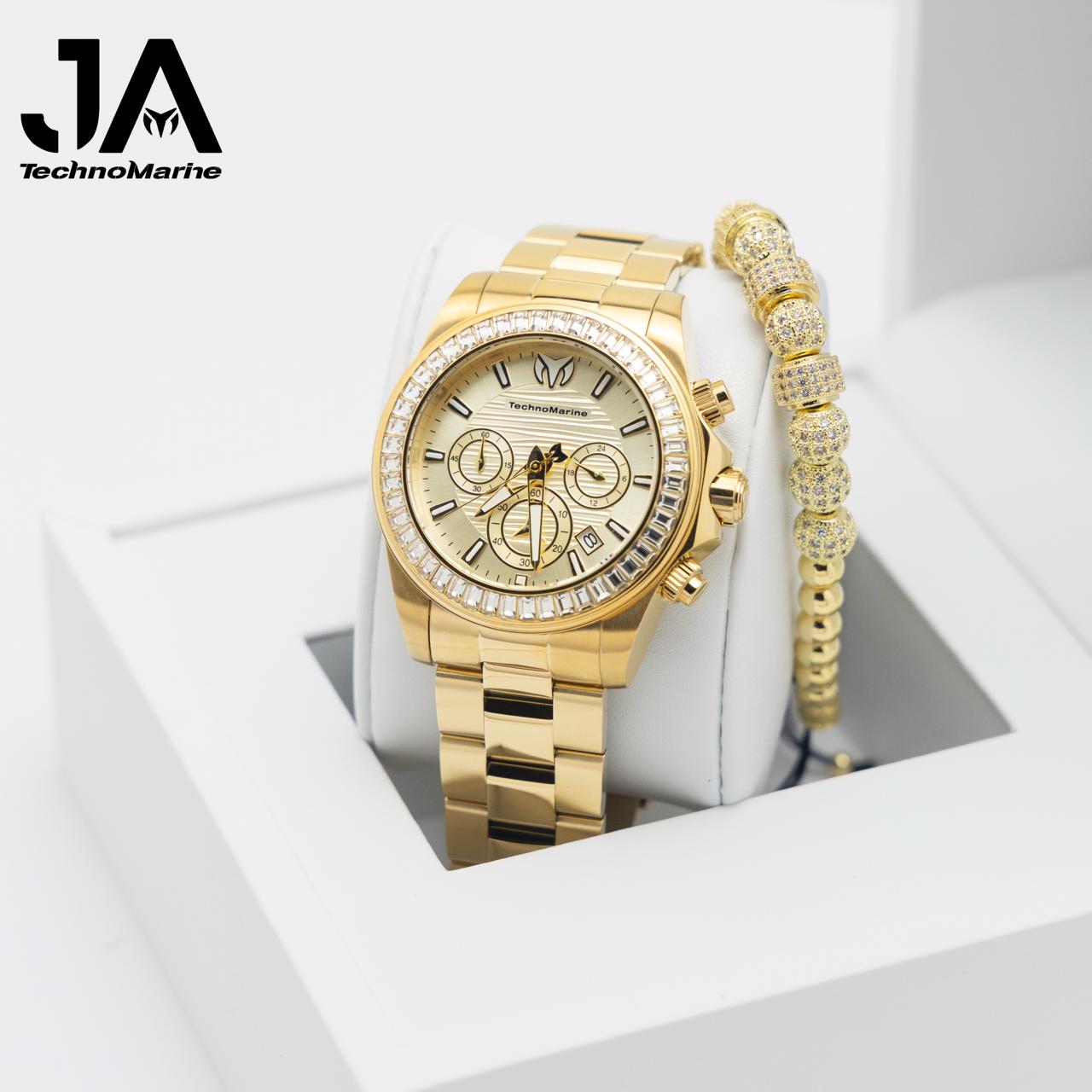 Technomarine Men Manta Ray Chronograph Quartz White Dial 42 mm