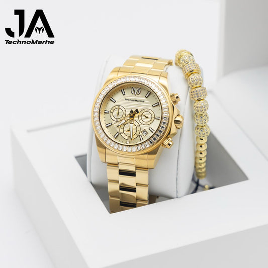 Technomarine Men Manta Ray Chronograph Quartz White Dial 42 mm