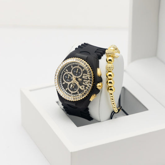 TechnoMarine Cruise JellyFish Men's Watch - 45mm, Black   Una pulsera gratis