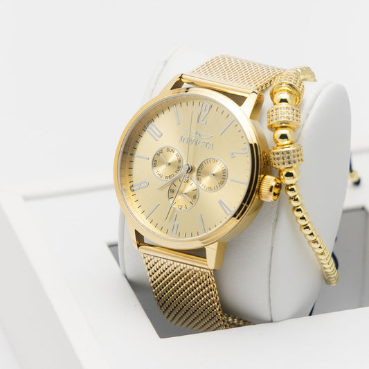 Invicta Specialty Axiom Men's Watch - 44mm, Gold Incluye Pulsera Gratis