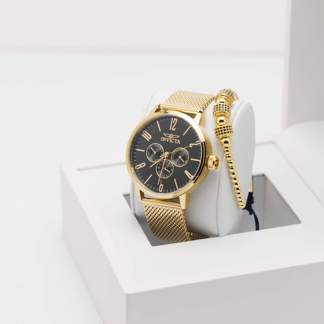 Invicta Specialty Axiom Men's Watch - 44mm, Gold Incluye Pulsera Gratis