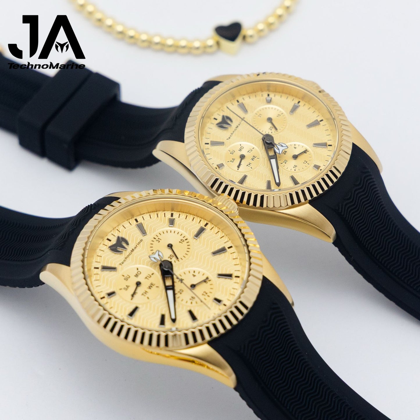 OFERTA NAVIDEÑA TECHNOMARINE – DOS RELOJES ✨🎄  ⌚ TechnoMarine Sea Dream Men’s Watch – 42mm ⌚ TechnoMarine Sea Dream Unisex Watch – 38mm 🖤 Color: Black