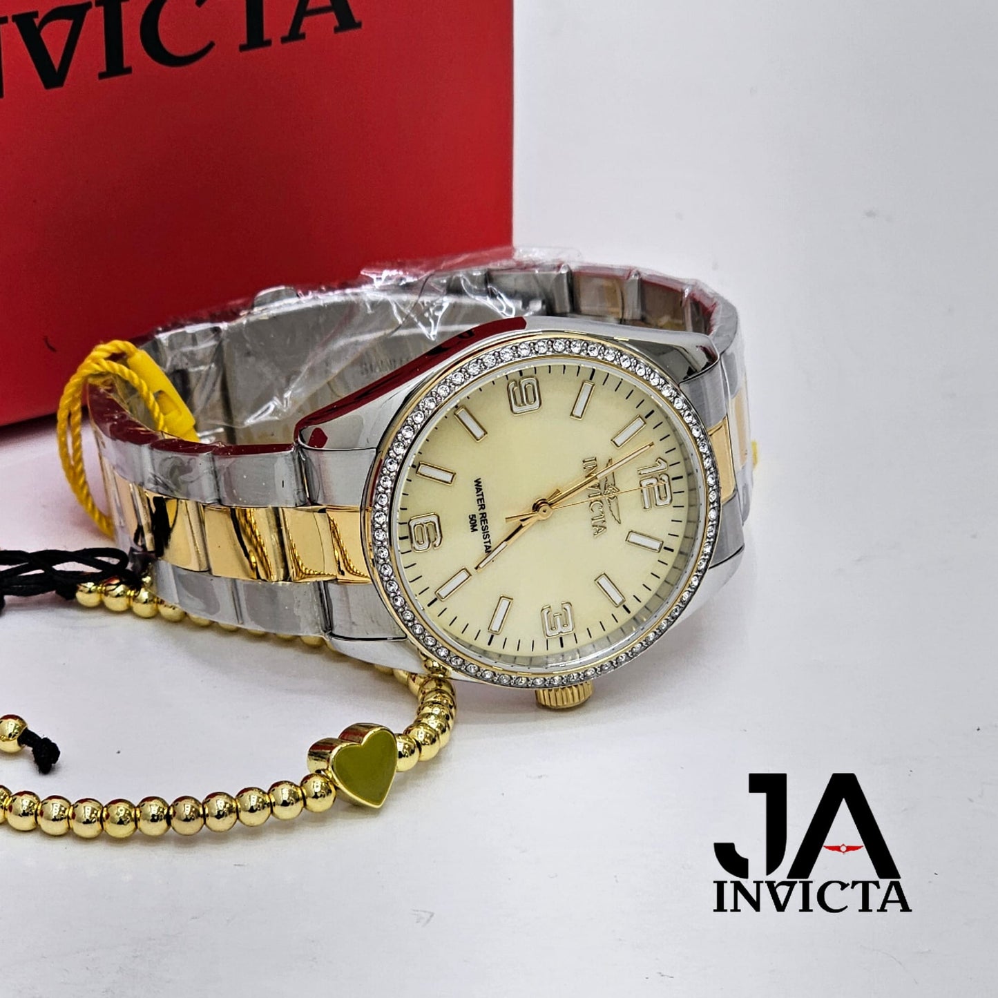Invicta Specialty Unisex Watch w/ Mother of Pearl Dial - 38mm, Gold,