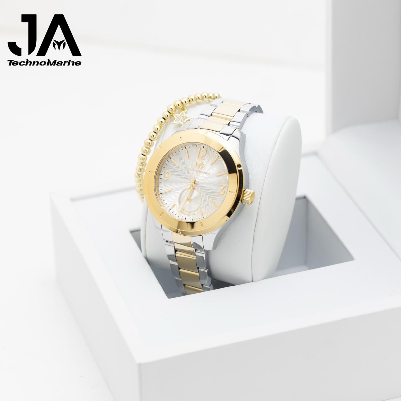 TechnoMarine MoonSun MoonSun Women Watch - 42mm, Steel, Gold Una Pulsera