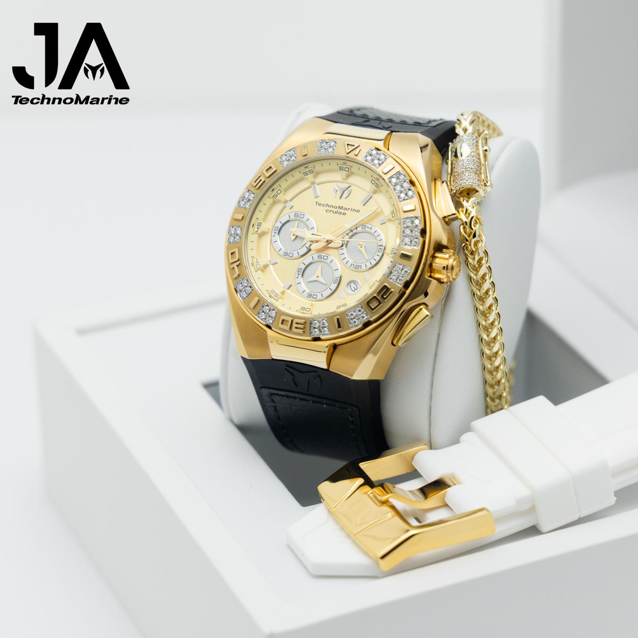 Technomarine Custom Cruise Men's Quartz Watch Two Straps Two Buckle Custom (Model 46)