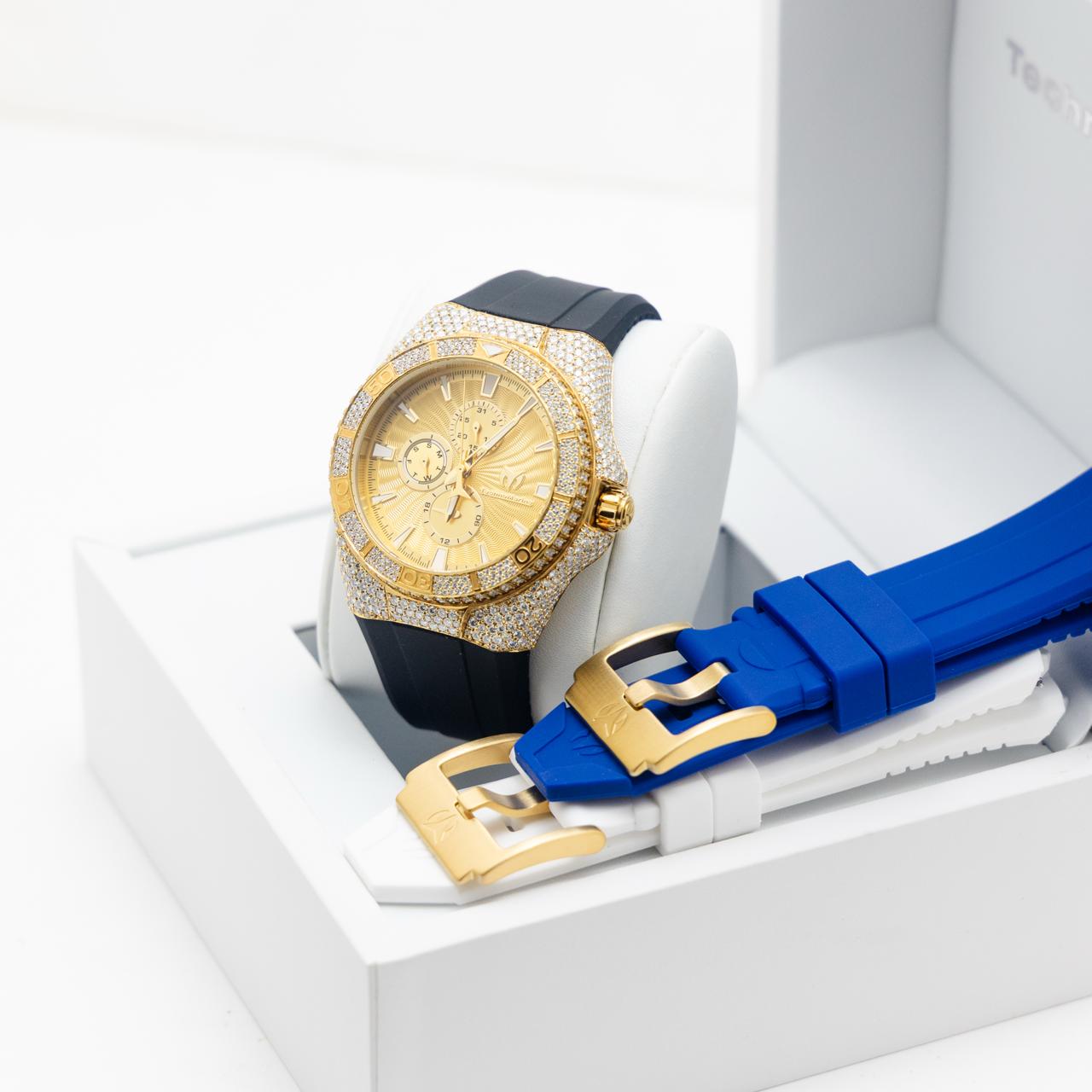 TechnoMarine Custom Vvs Moissanite Cruise California Men's Watch - 45mm, Black