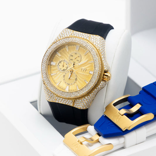 TechnoMarine Custom Vvs Moissanite Cruise California Men's Watch - 45mm, Black