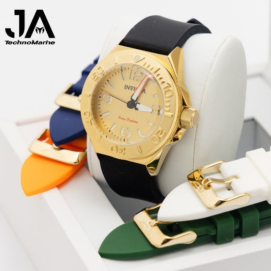 Invicta OCEAN PREDATOR Men's Watch - 43mm, Green, Orange, White, Blue, Black with Interchangeable Strap