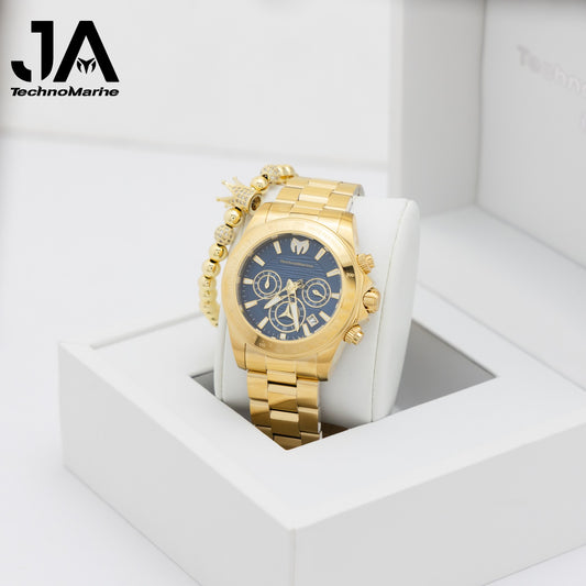 TECHNOMARINE Manta Men 42mm Stainless Steel Gold Blue dial