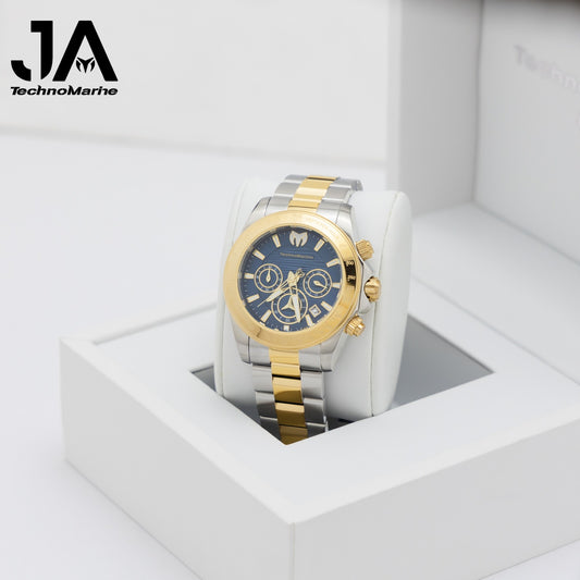TECHNOMARINE Manta Men 42mm Stainless Steel Gold + Steel Blue dial