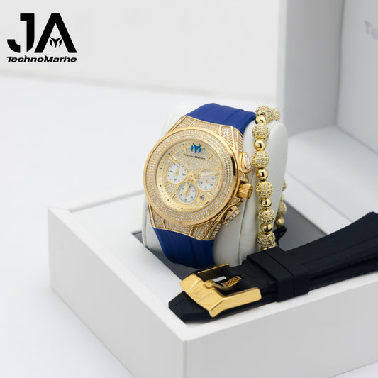 Technomarine Pave Cruise Swiss Machine- Gold Color