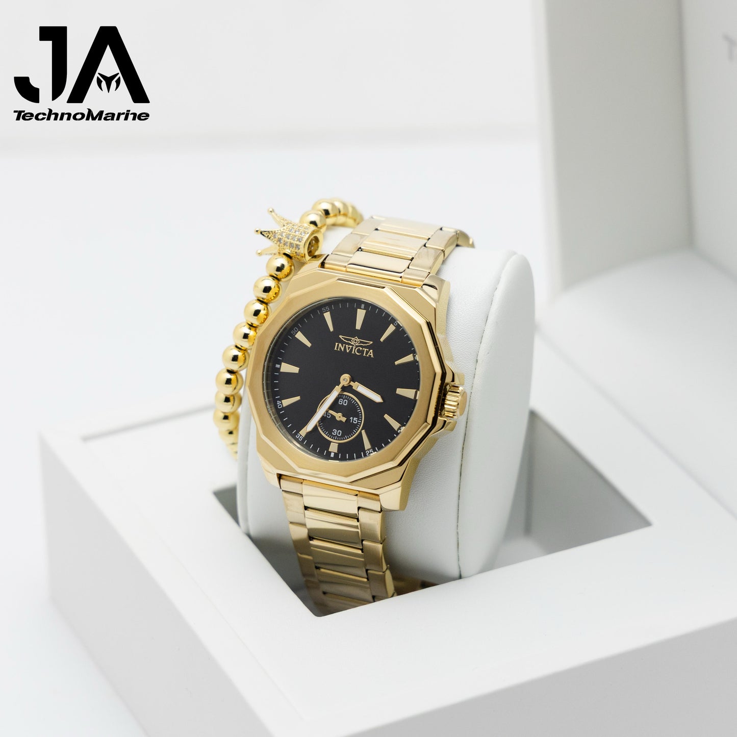 Invicta Speedway Men's Watch - 42mm, Gold Black Una Pulsera Gratis
