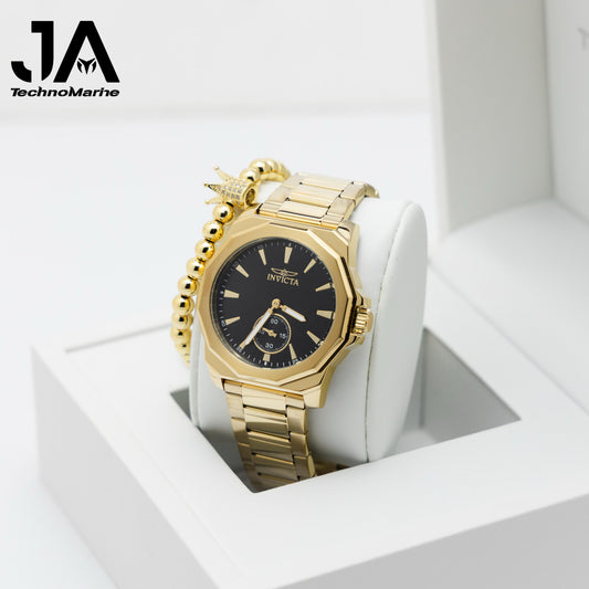 Invicta Speedway Men's Watch - 42mm, Gold Black Una Pulsera Gratis