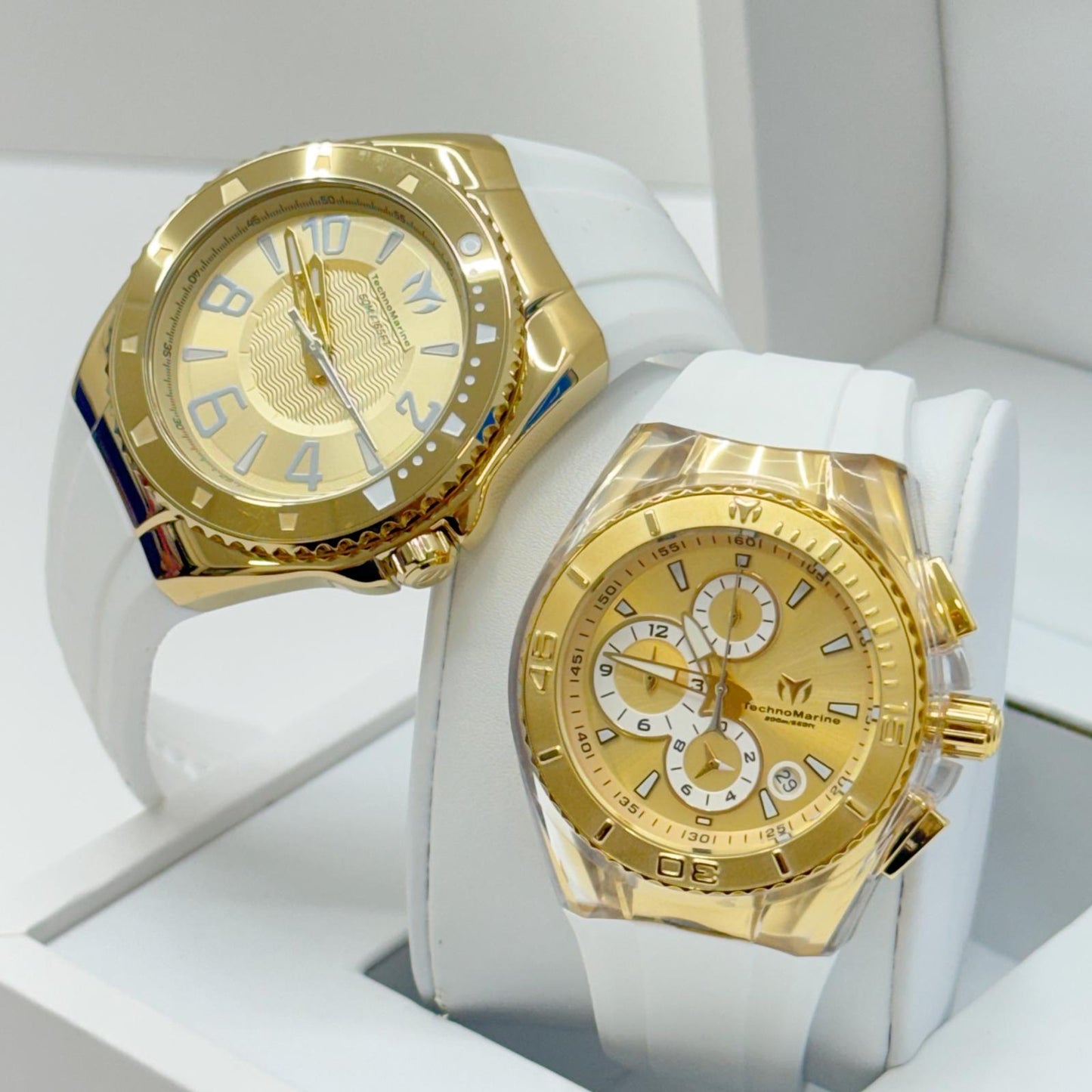 Set Technomarine  Gold and Gold 40 mm y TechnoMarine Lusso Mare Men's Watch - 44mm DOS PULSERA GRATIS