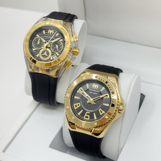 TechnoMarine Lusso Mare Men's Watch - 44mm,Technomarine Cruise Lady 40mm Stainless Steel Gold Black Dial Quartz