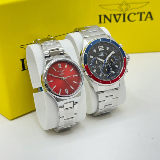 SETS Invicta Speedway GearShift Men's Watch - 44mm, Invicta Celestial I by Invicta Women's Watch - 35mm, Steel
