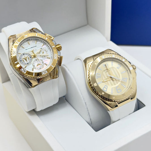 Set Dos TechnoMarine Cruise California Women’s - 40MM Oro,TechnoMarine Lusso Mare Men's Watch - 44mm