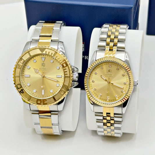 SETS Montres Prestige X Invicta Men's Watch - 43mm, Gold, Steel,Montres Prestige X Invicta Women's Watch - 35mm, Steel