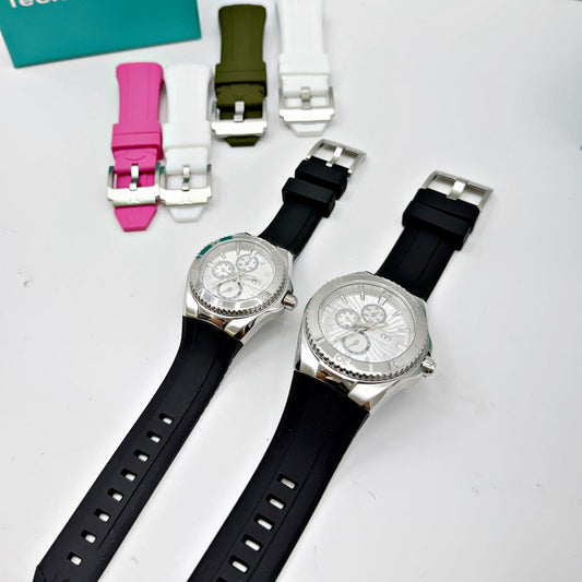 TechnoMarine Cruise California  Watch - 40.57mm, Black, White, Red with Interchangeable Strap,TechnoMarine Cruise California Men's Watch - 45mm, Black, White, Green with Interchangeable Strap