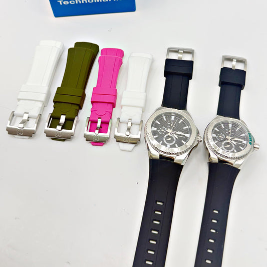 TechnoMarine Cruise California  Watch - 40.57mm, Black, White, Red with Interchangeable Strap,TechnoMarine Cruise California Men's Watch - 45mm, Black, White, Green with Interchangeable Strap