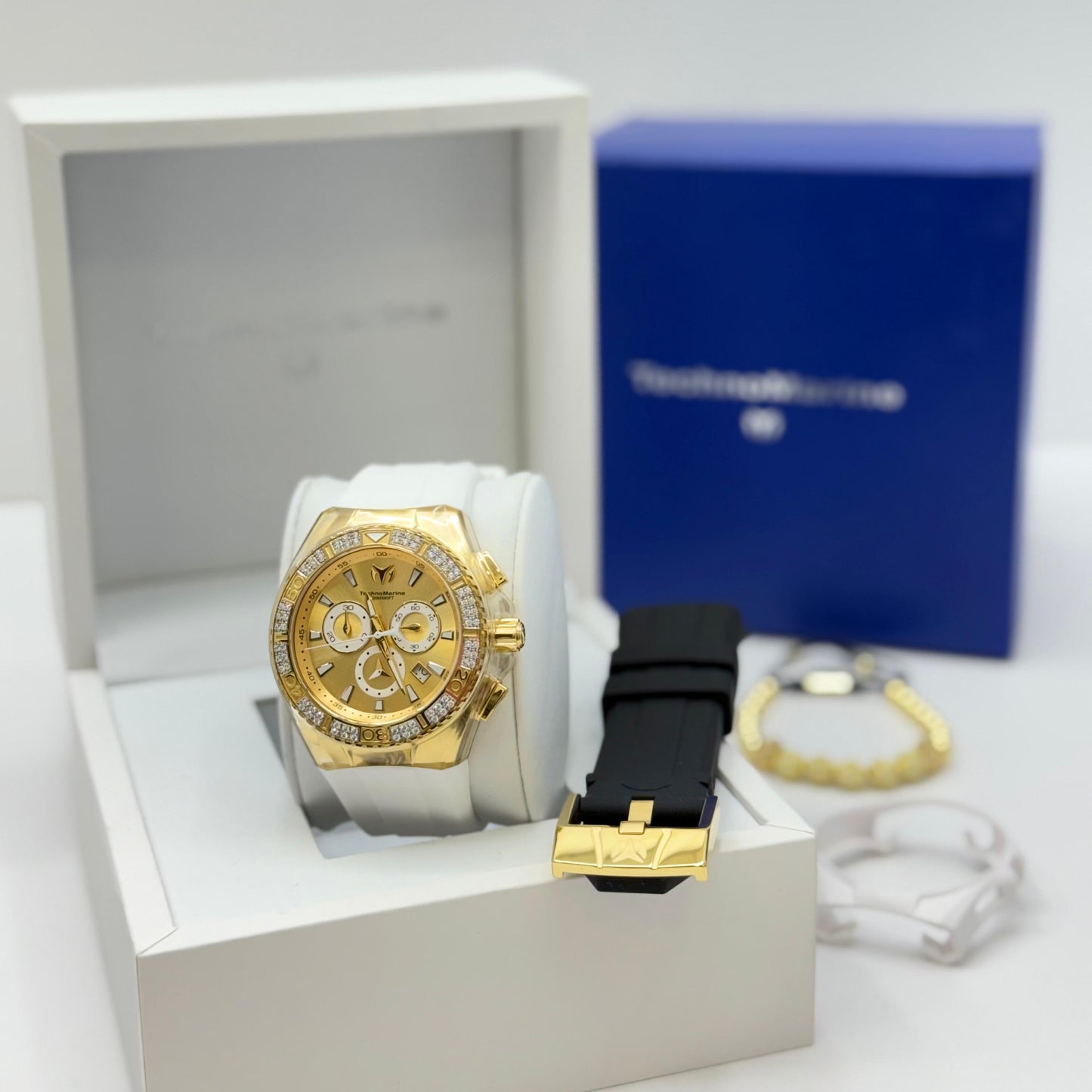 TECHNOMARINE Gold and Gold Suizo Custom  Men's Cruise Star Qtz Chrono Men's Watch 