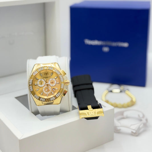 TECHNOMARINE Gold and Gold Suizo Custom  Men's Cruise Star Qtz Chrono Men's Watch 