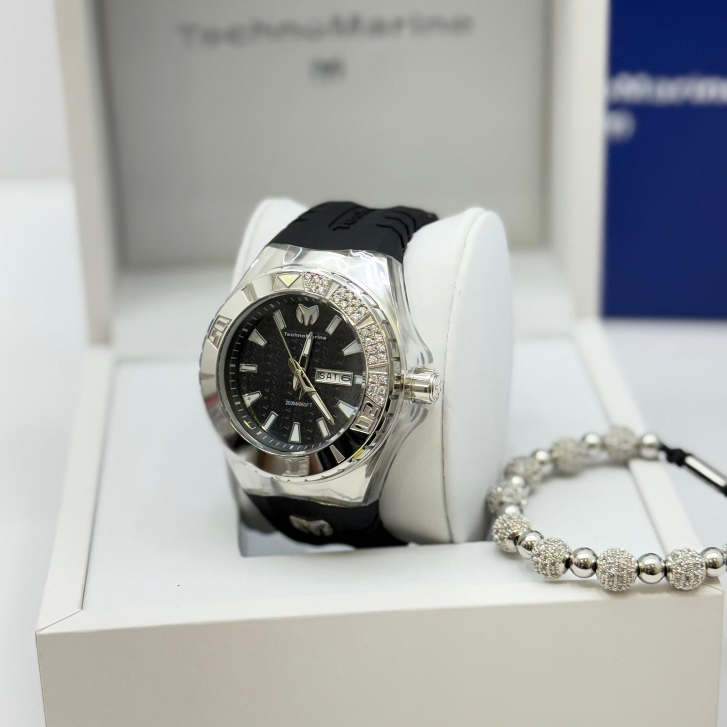 TechnoMarine Cruise Monogram Men's Watch - 47.8mm, Silver Custom
