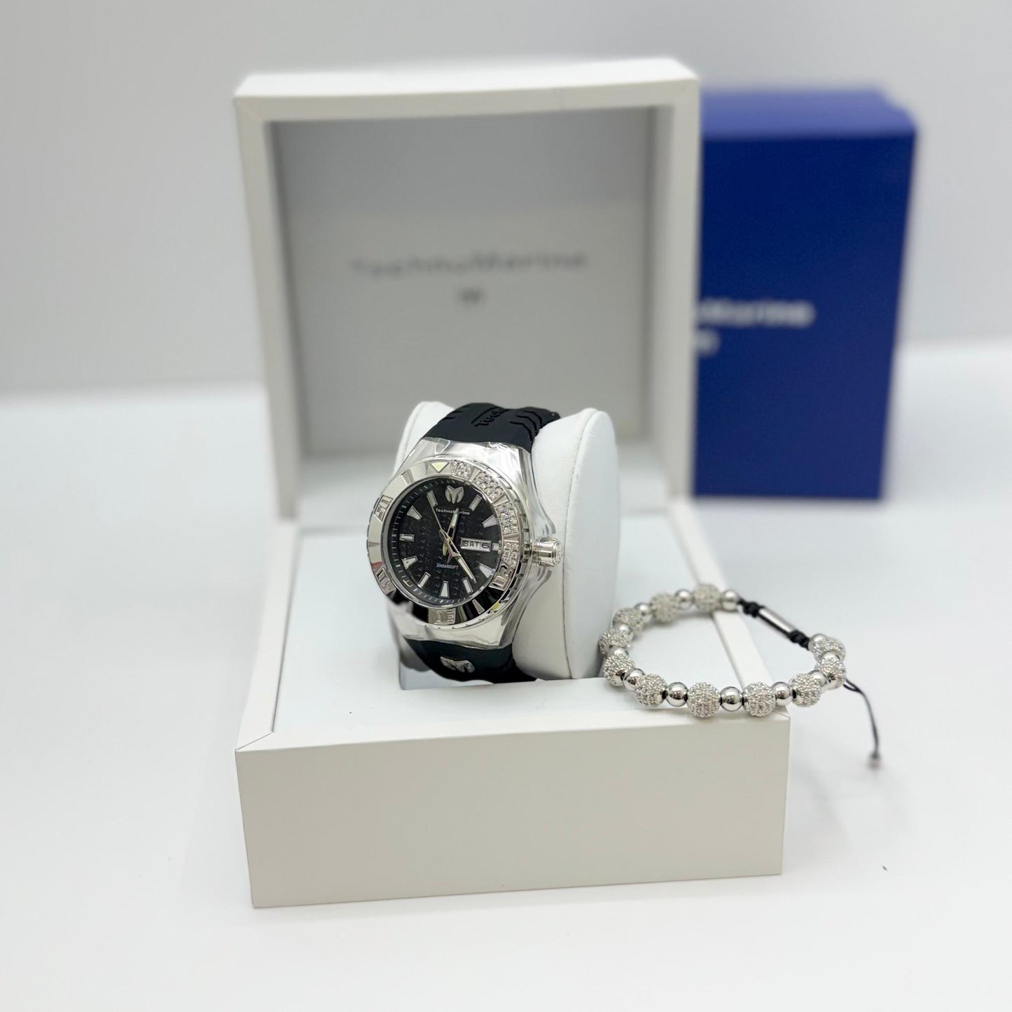 TechnoMarine Cruise Monogram Men's Watch - 47.8mm, Silver Custom