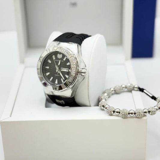TechnoMarine Cruise Monogram Men's Watch - 47.8mm, Silver Custom