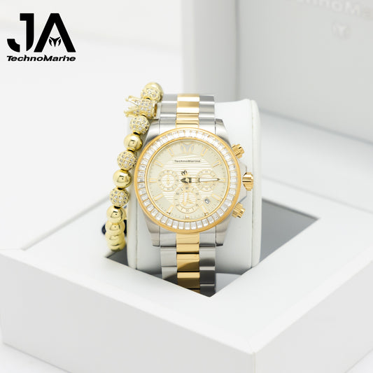 Technomarine Men Manta Ray Chronograph Quartz White Dial 42 mm