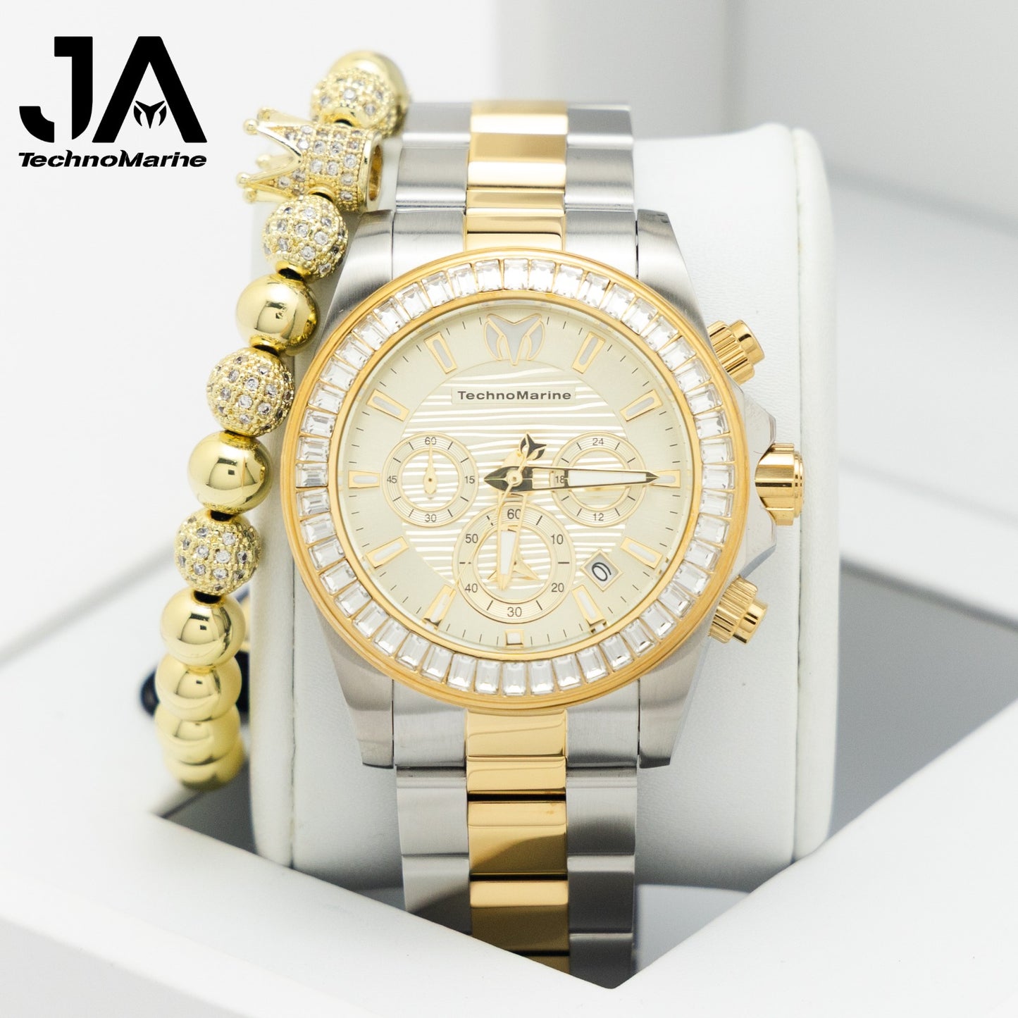 Technomarine Men Manta Ray Chronograph Quartz White Dial 42 mm