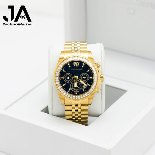 Technomarine Men Manta Ray Chronograph Quartz White Dial 42 mm Blue