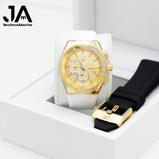 TECHNOMARINE Custom Men's Cruise Star Qtz Chrono Gold Dial Men's Watch 