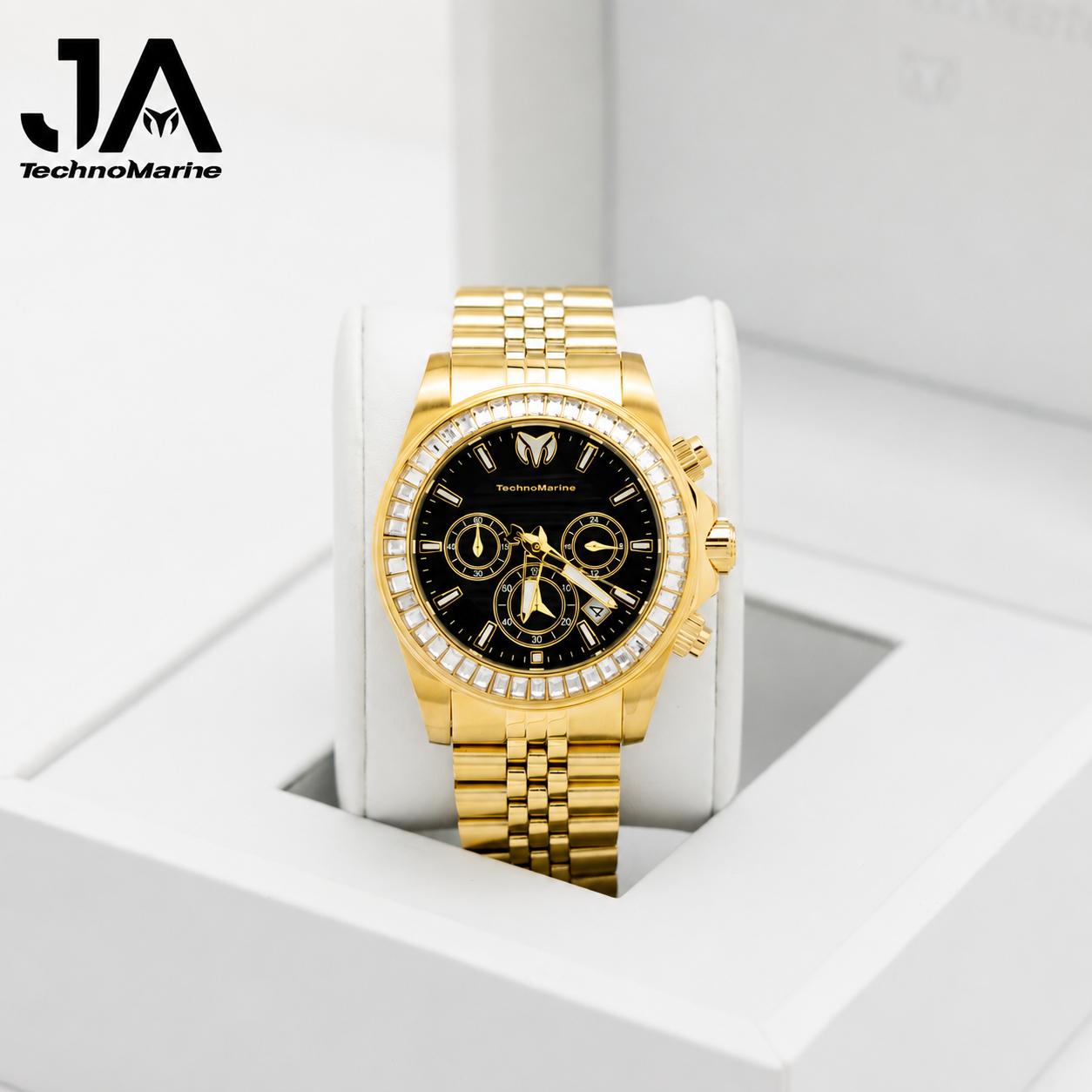 Technomarine Men Manta Ray Chronograph Quartz White Dial 42 mm Black