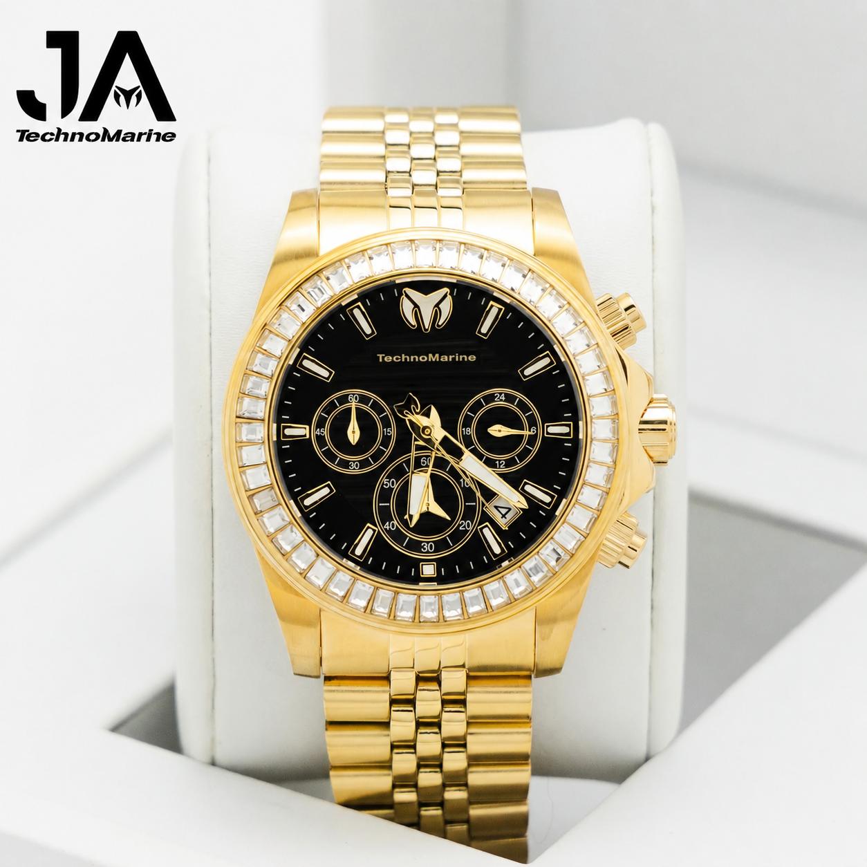 Technomarine Men Manta Ray Chronograph Quartz White Dial 42 mm Black