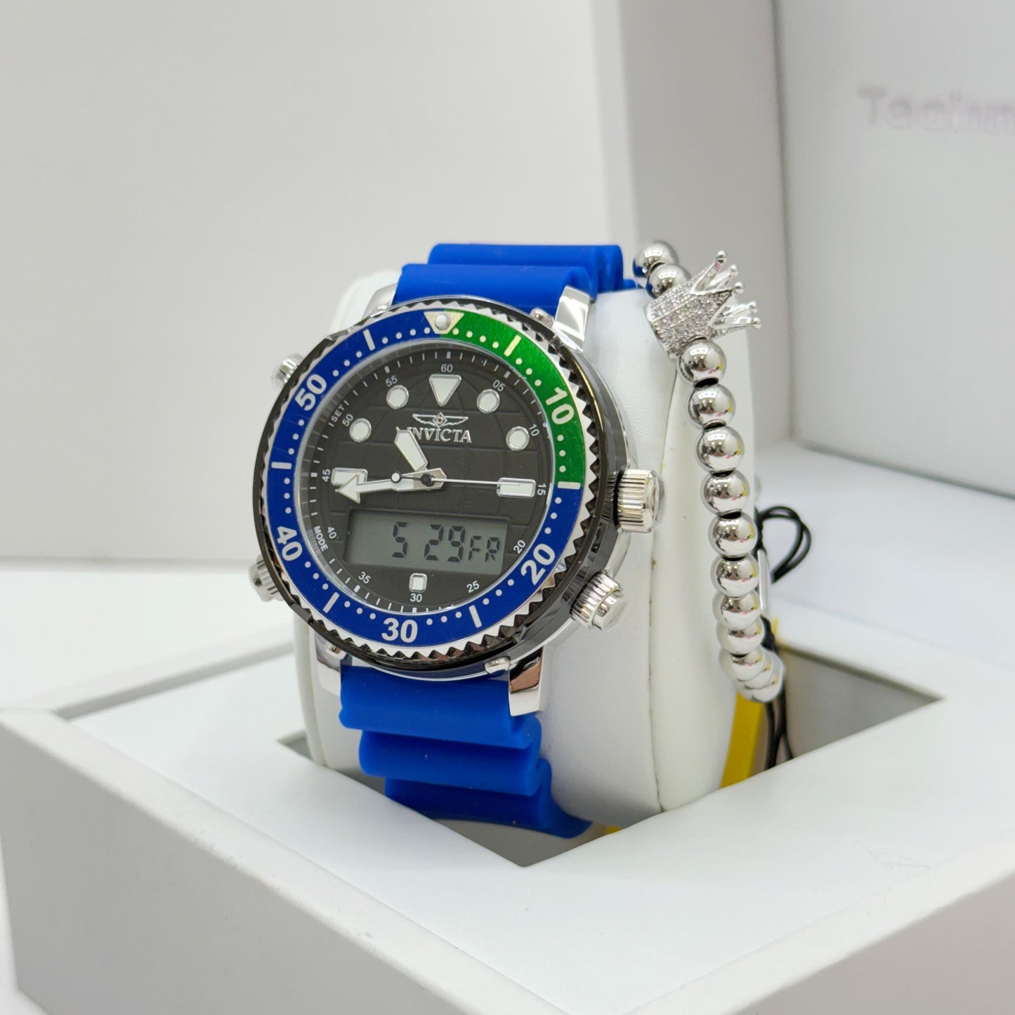 Invicta Pro Diver Digital Men's Watch - 46.5mm. Blue Una Pulsera Gratis