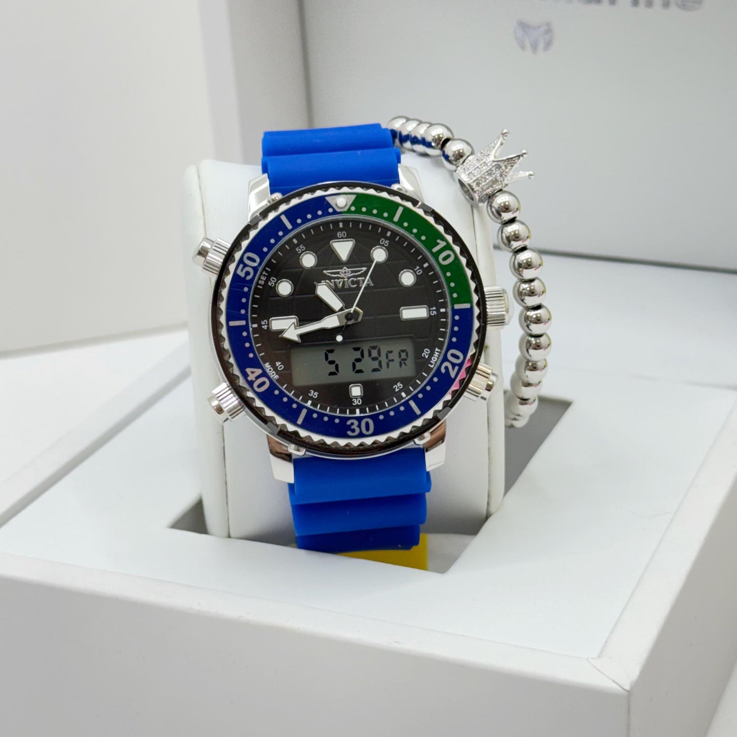 Invicta Pro Diver Digital Men's Watch - 46.5mm. Blue Una Pulsera Gratis