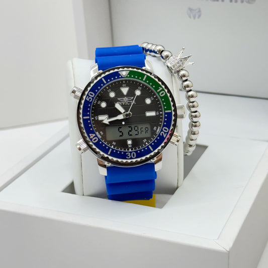 Invicta Pro Diver Digital Men's Watch - 46.5mm. Blue Una Pulsera Gratis