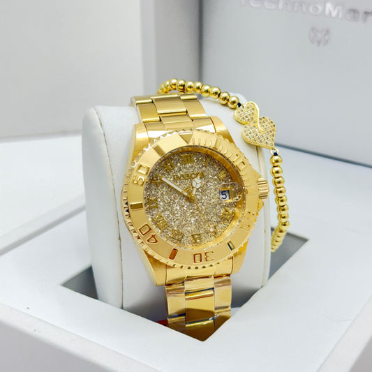 Invicta Angel Swiss Ronda 515 Caliber Women's Watch - 40mm, GOLD