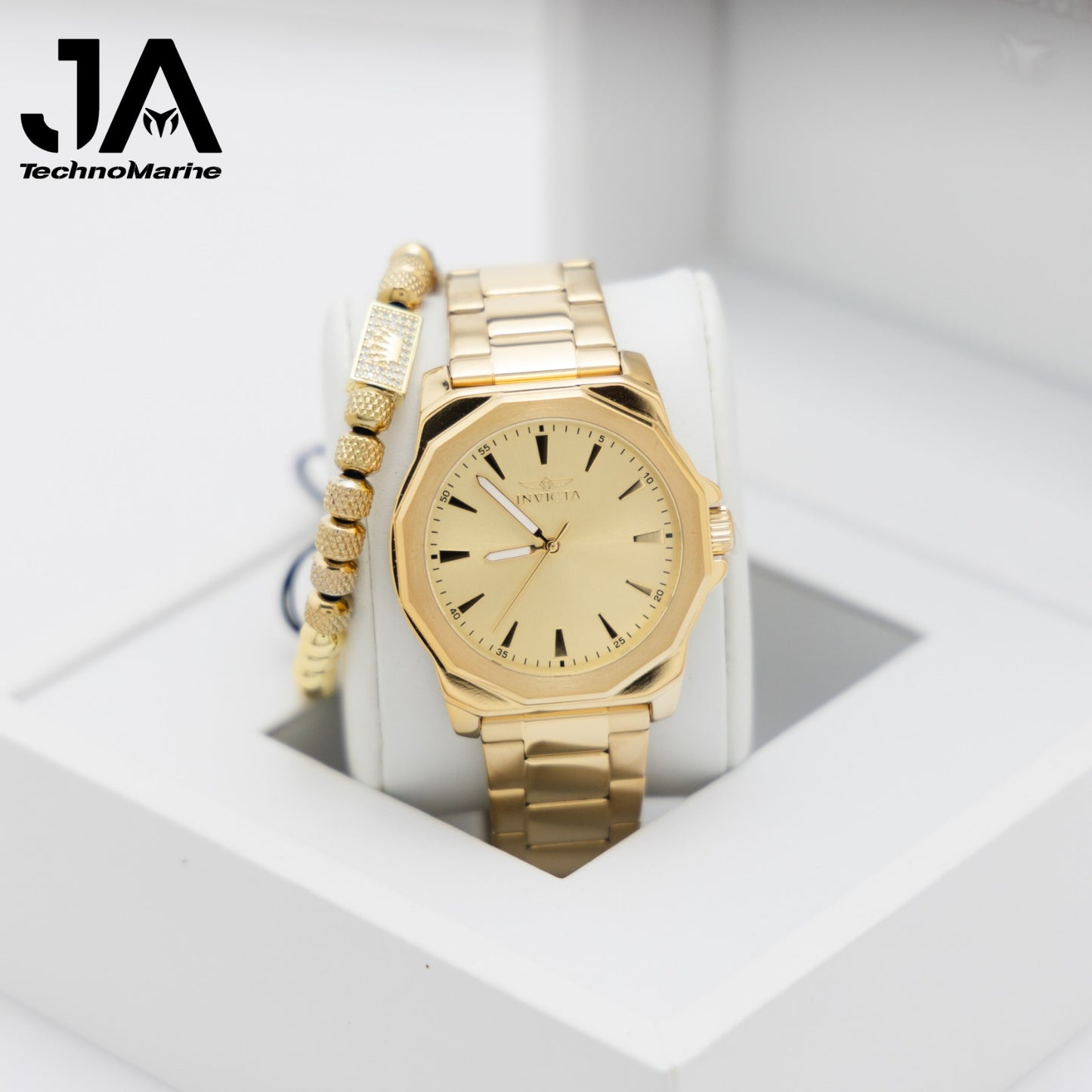 Invicta Speedway Men's Watch - 42mm, Gold Black Una Pulsera Gratis