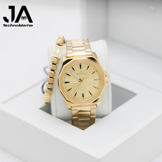Invicta Speedway Men's Watch - 42mm, Gold Black Una Pulsera Gratis
