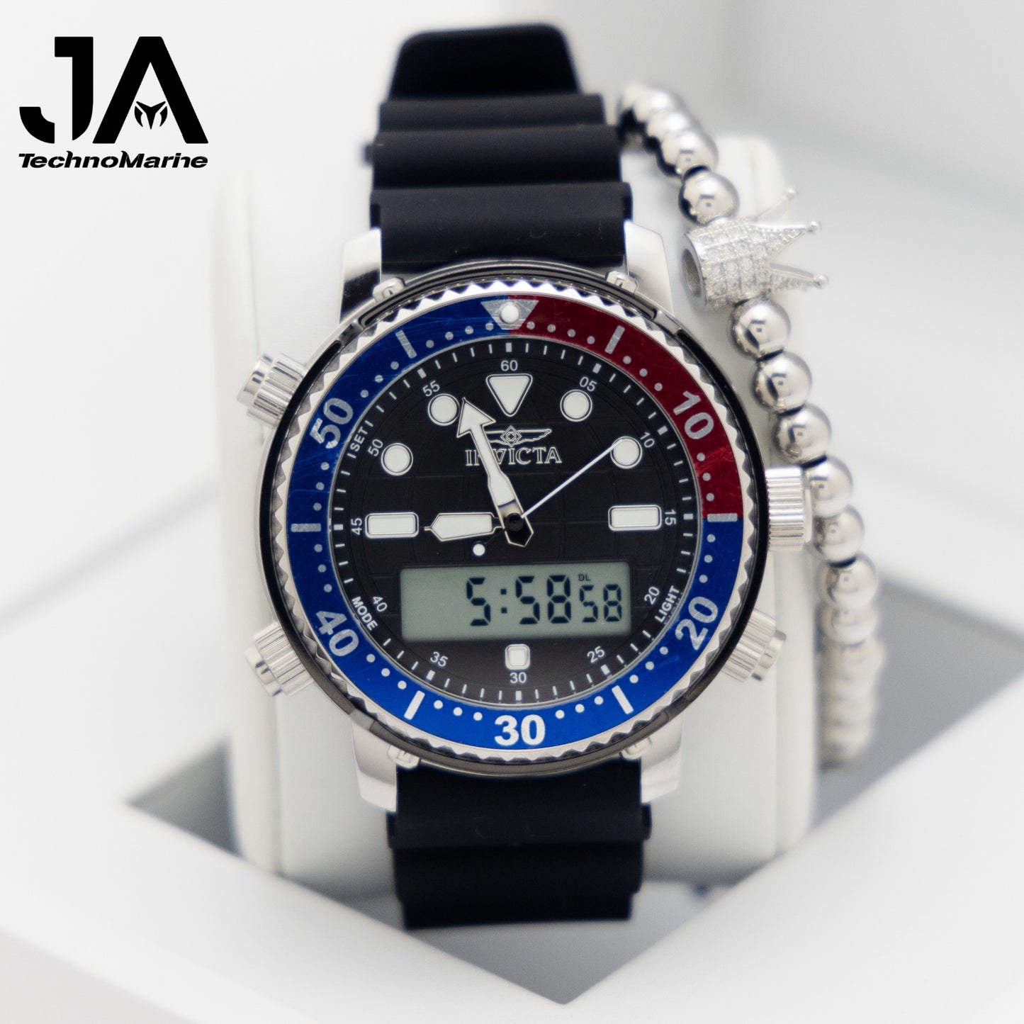 Invicta Pro Diver Digital Men's Watch - 46.5mm. Black Una Pulsera Gratis
