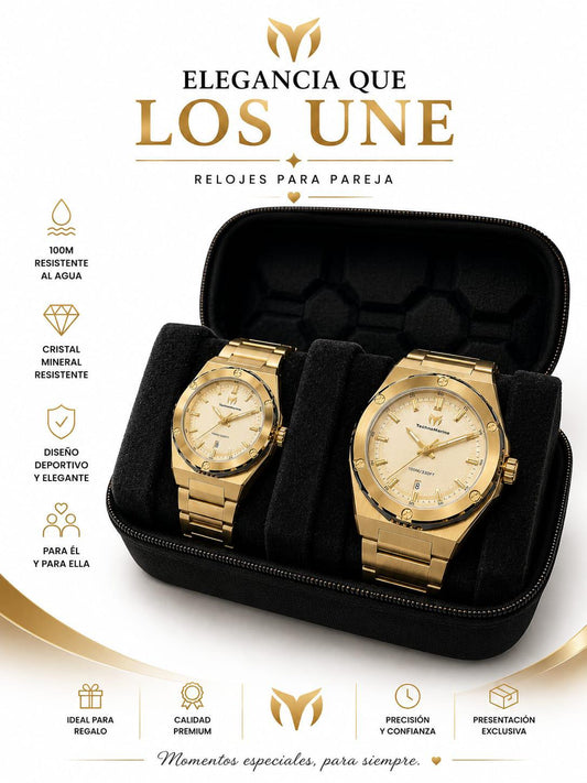 TechnoMarine Coral Coral Legacy Men's Watch - 45mm, Gold,TechnoMarine Coral Coral Legacy Women Watch - 36mm