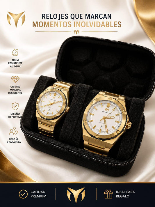 TechnoMarine Coral Coral Legacy Men's Watch - 45mm, Gold,TechnoMarine Coral Coral Legacy Women Watch - 36mm
