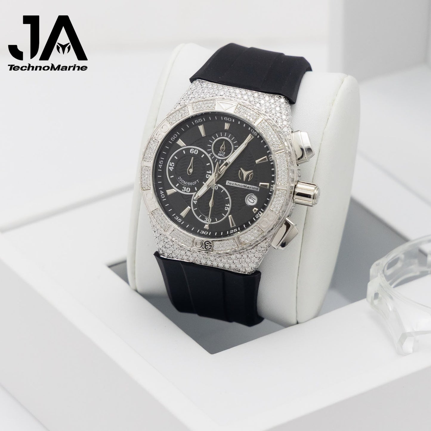 TechnoMarine Custom Vvs Moissanite Cruise California Men's Watch - 45mm Pulsera Incluida