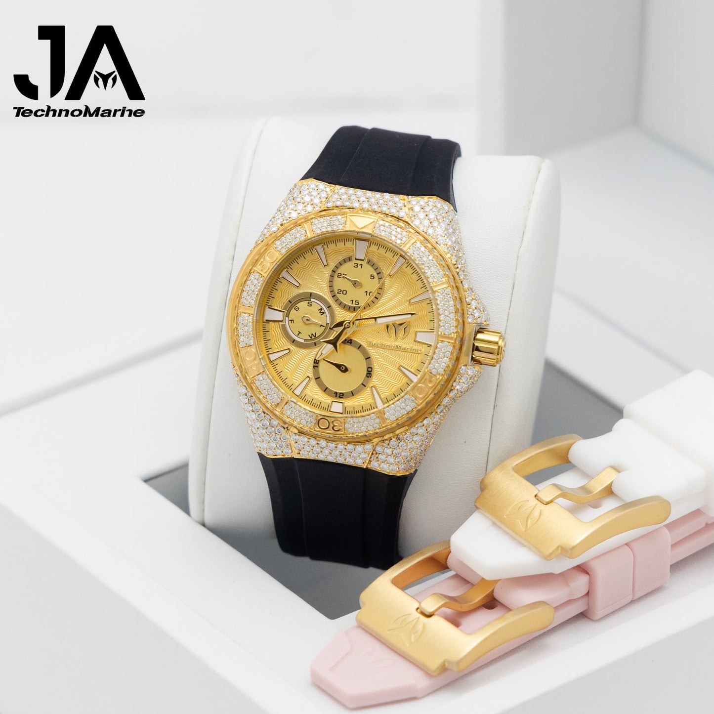 TechnoMarine Custom Vvs Moissanite Cruise California Women Watch - 40mm Pulsera Gratis