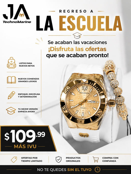 TechnoMarine Cruise Monogram Men's Watch - 47.8mm, OrO INCLUYE PULSERA