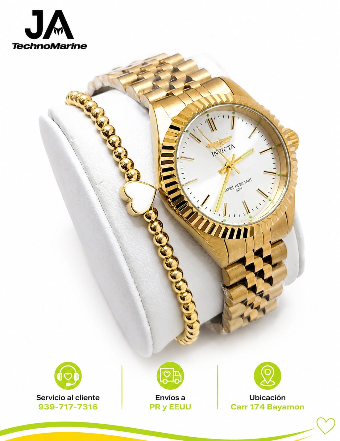 Invicta Lady Specialty Quartz Watch, Gold 36mm Incluye Una Pulsera Gratis